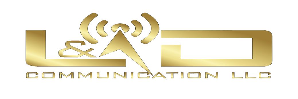 L&D Communication LLC logo, featuring a modern design with bold typography. The logo represents a company specializing in directional drilling and communication infrastructure services, set against a transparent background. The design conveys professionalism and innovation.